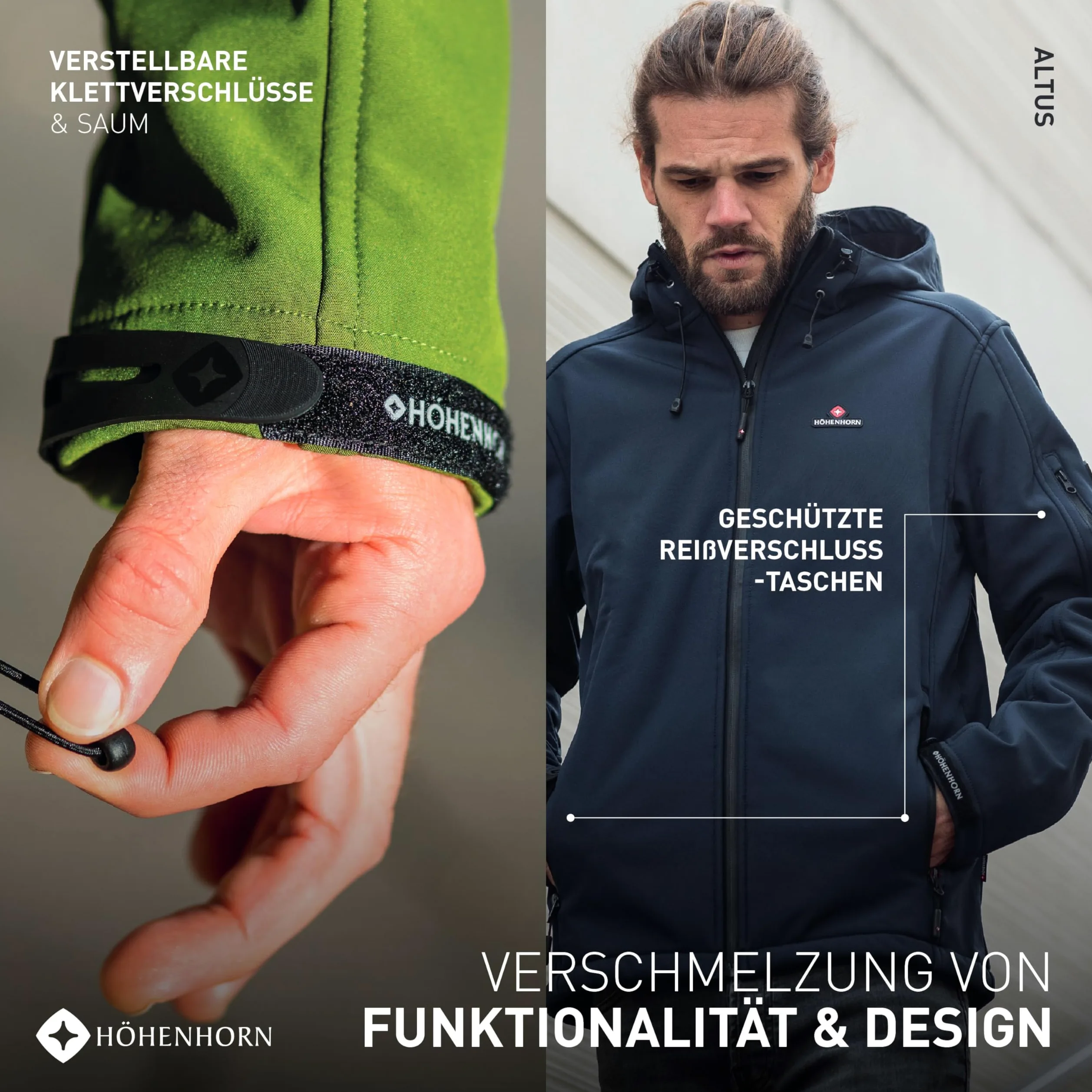 Höhenhorn Altus Veste Softshell pour homme Outdoor Function résistant à l'eau