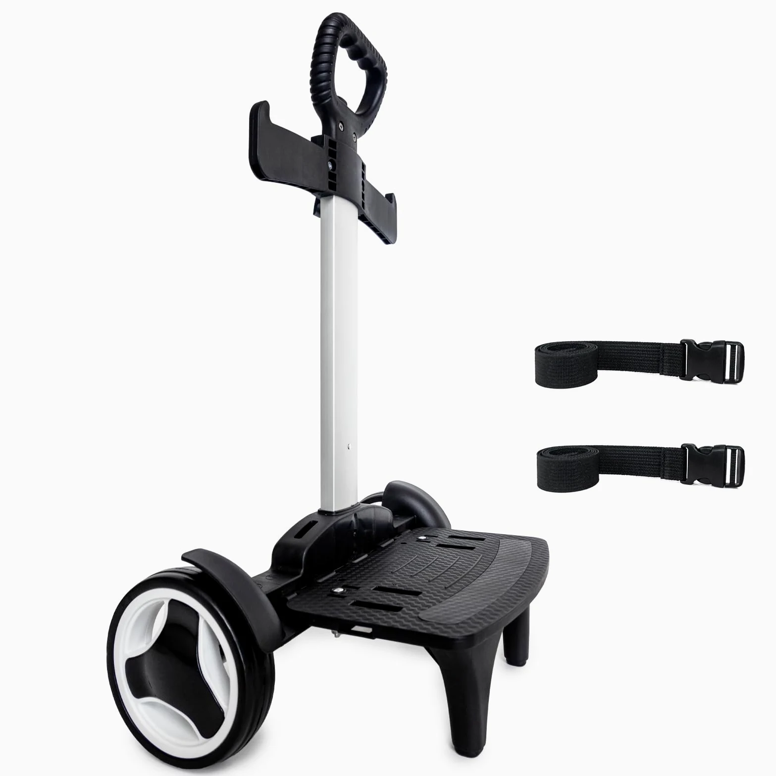 Dos chariot à roulettes silencieuses en alliage d'aluminium pliable avec sangle de bagage pour sacs à dos et chariots