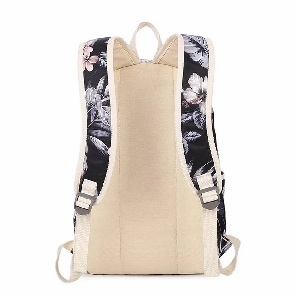 Acmebon Sac à dos décole fashion pour filles, Sac à dos Casual pour ordinateur portable - Ensemble de 3 pièces pour femmes Floral