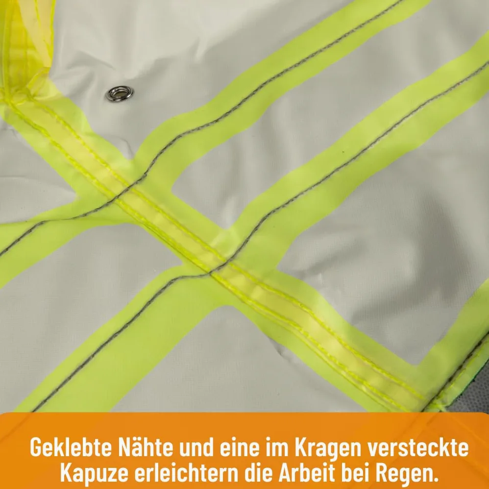 Veste haute visibilité avec bandes réfléchissantes d'alerte en ISO 20471 Veste Orange Jaune Fluo Veste de pluie veste de travail d'alerte protection sécurité Veste