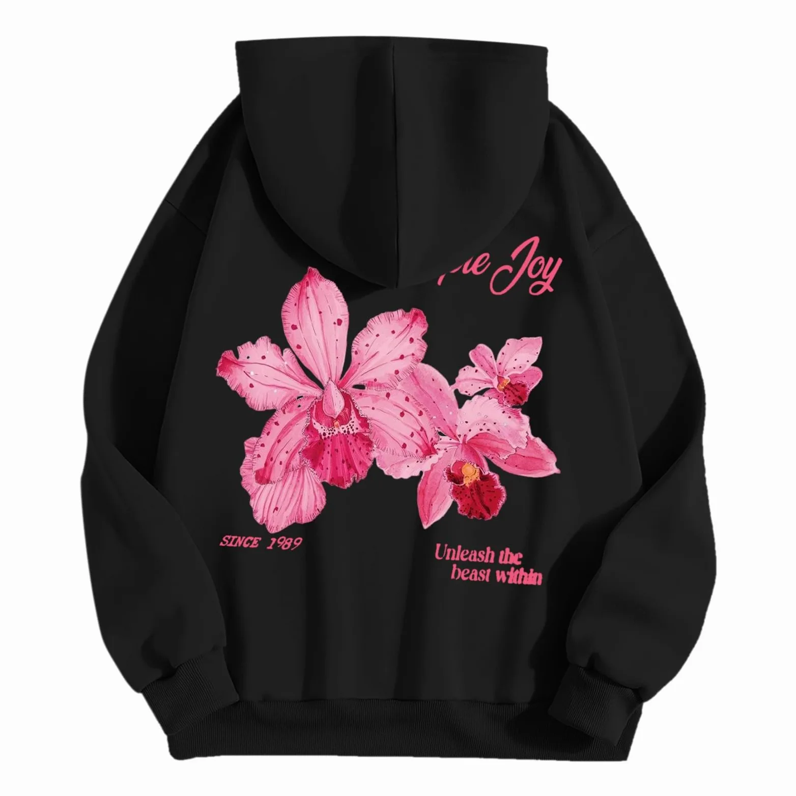 Generisch Veste de survêtement pour femme - Sweat à capuche - Pull à capuche - Impression graphique - Lettres - Manches longues - Automne - Hiver - Sweat-shirt haut pull