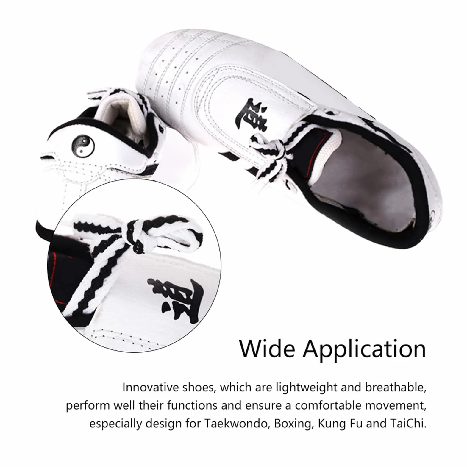 Alomejor Chaussures de Taekwondo Chaussures d'entraînement Respirantes Antidérapantes pour Le Karaté Taichi Boxing Taekwondo