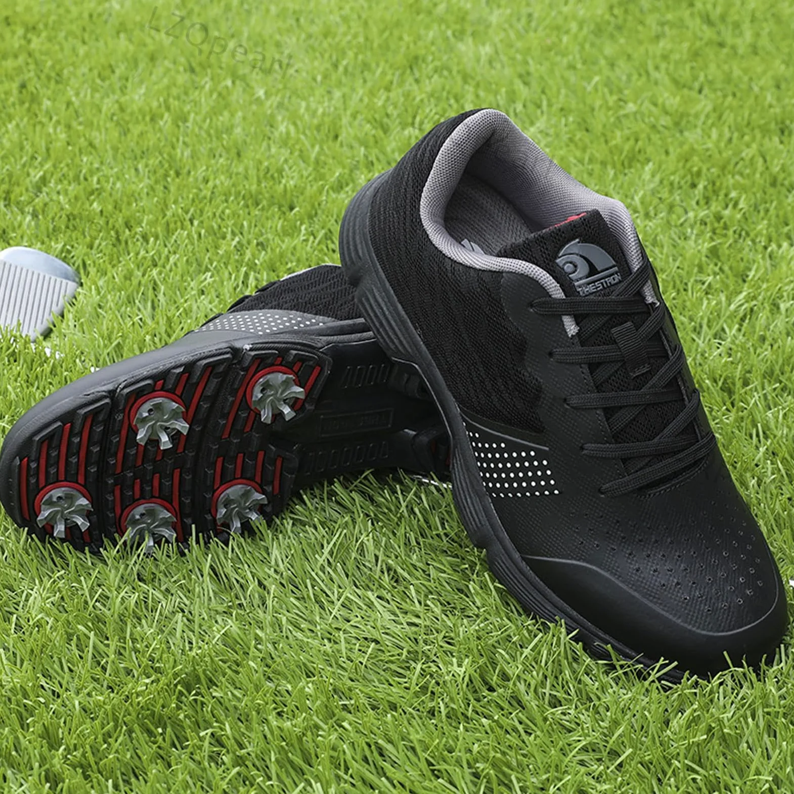 LZQpearl Chaussures De Golf Unisex, Bottes Toutes Saisons pour Hommes, Baskets Lacets Antidérapantes Classiques, Professionnelles