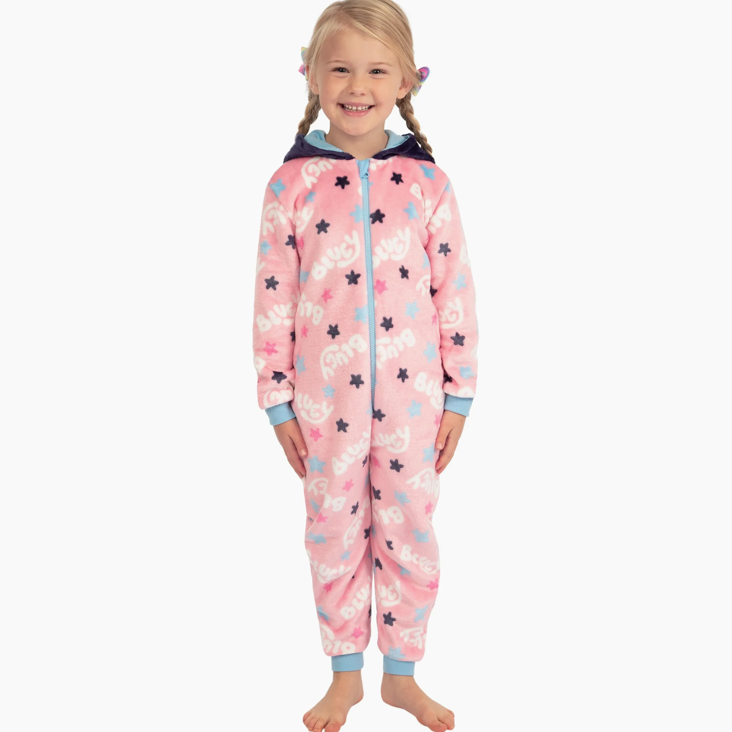 BlueY Pyjamas Bleus | Pyjamas Fille | Grenouille pour Enfants | Combinaison pour Enfants PJ's | Combinaison pour Enfants | 18 Mois et 8 Ans