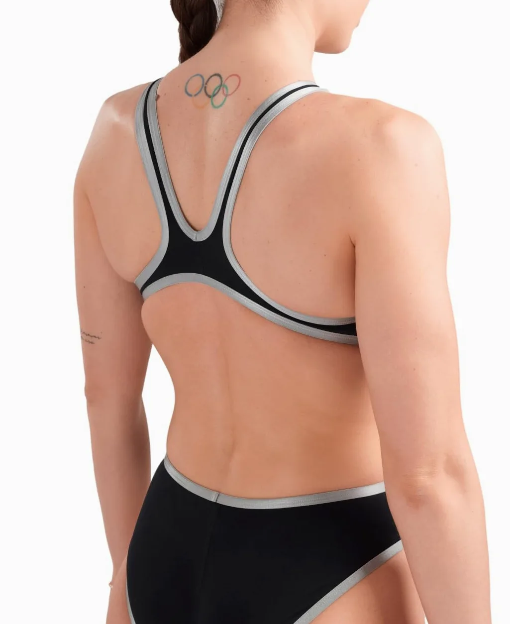 arena One Big Logo Maillot de Bain Une Pièce Femme, Séchage Rapide, Maillot de Bain Sportif en Tissu arena MaxLife Eco avec Résistance Maximale au Chlore et Protection UV UPF 50+