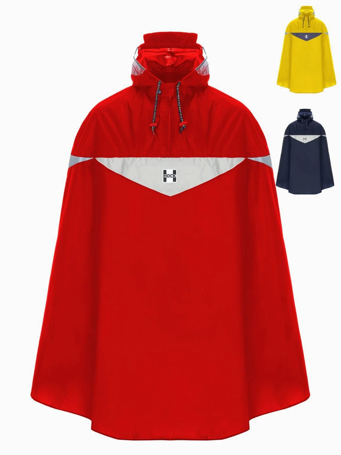 Hock Super Praktiko Poncho à vélo, 30% réduit, Résistant à l'eau, Unisex, Adulte, Cyclisme, Poncho, One Size