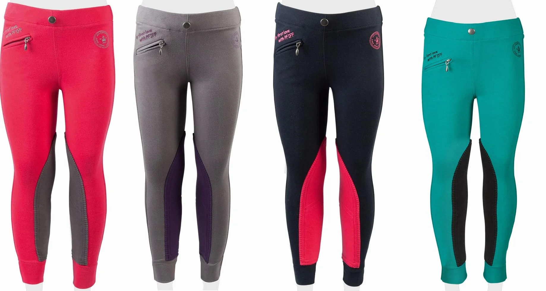 PFIFF 102603 Ella Pantalon d'équitation pour Enfant avec empiècement en Tissu