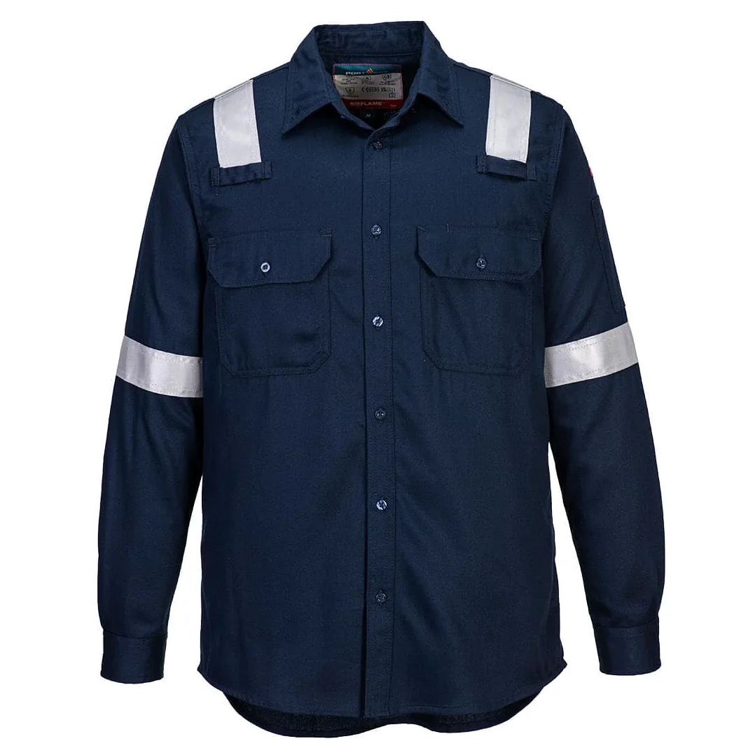 Portwest Chemise antistatique FR Bleu Marine M - Vêtements de travail