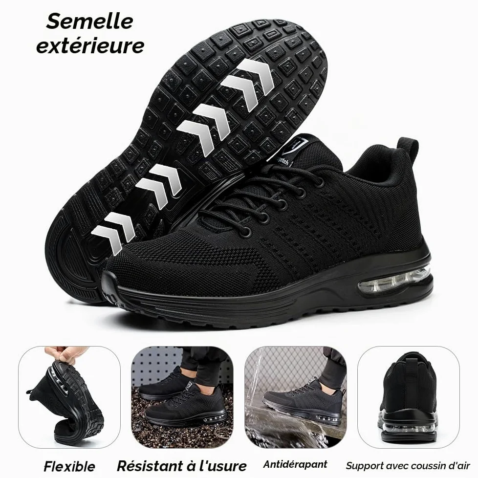 Chaussures de Securite Hommes Femmes Légère Basket de Securite Respirante Confortable Chaussure de Travail avec Embout en Acier