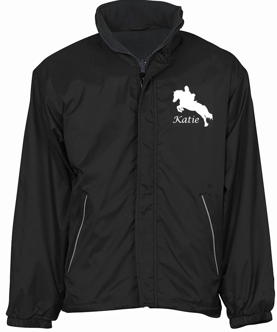 Luvponies Veste d'équitation personnalisée pour fille (Noir, 9-10 ans)