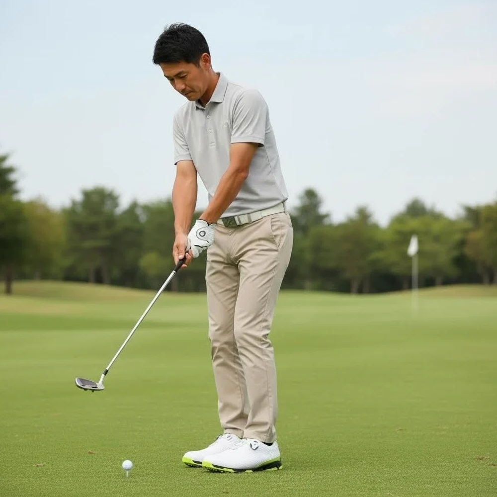 Chaussures de Golf Imperméables Anti-dérapage pour Hommes avec Système de Dentelle