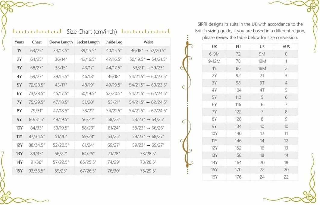 SIRRI Ensemble de Costume Formel 5 pièces pour garçons, Coupe Slim, pour Bal de Fin d'année et Occasions spéciales, de 1 à 16 Ans