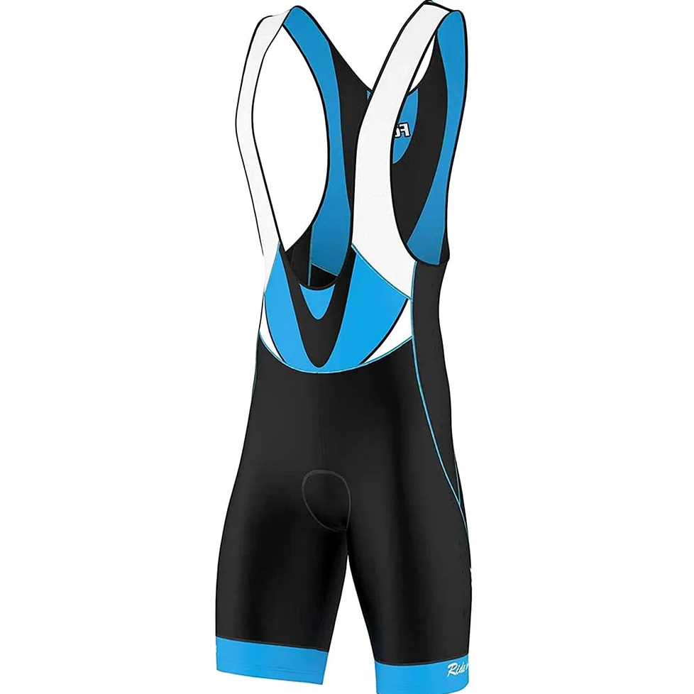 FDX Cuissard à Bretelles pour Homme, Cuissard de Cyclisme rembourré 3D avec Bretelles en Mesh, Poche zippée et Bandes antidérapantes aux Cuisses, vêtement de Cyclisme d'été Respirant