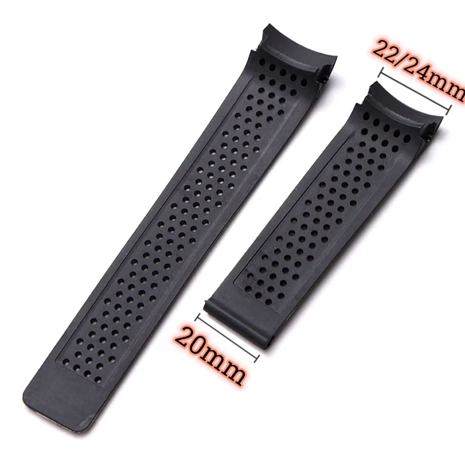 22mm 24mm en caoutchouc étanche Bracelet de montre pour TAG HEUER CARRERA hommes femmes montre Bracelet montre Bracelet ceinture