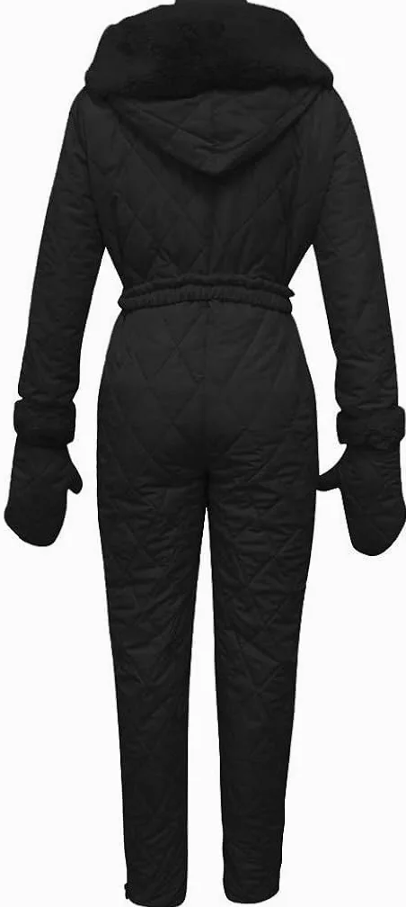 Combinaison de Ski d'hiver en Plein air pour Femme imperméable Coupe-Vent vêtements de Sport Chauds d'hiver Combinaison de Sport à la Mode Veste Polaire