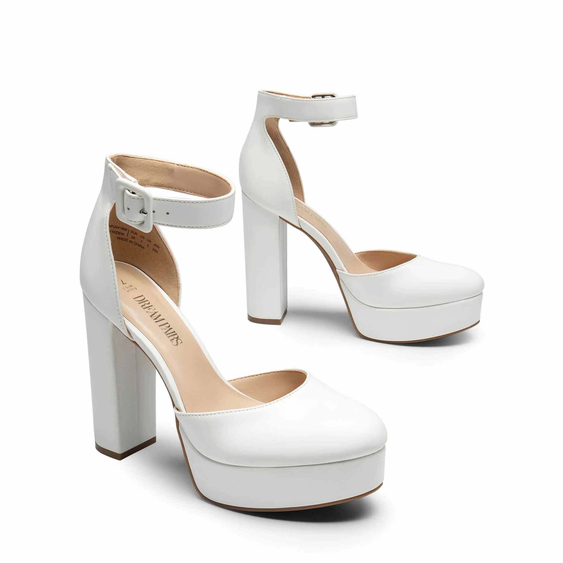 DREAM PAIRS Escarpins Femme Talon Haut Sexy, Chaussures à Talon Plateforme, Look Élégant pour Travail, Sortie ou Cérémonie Confort et Style