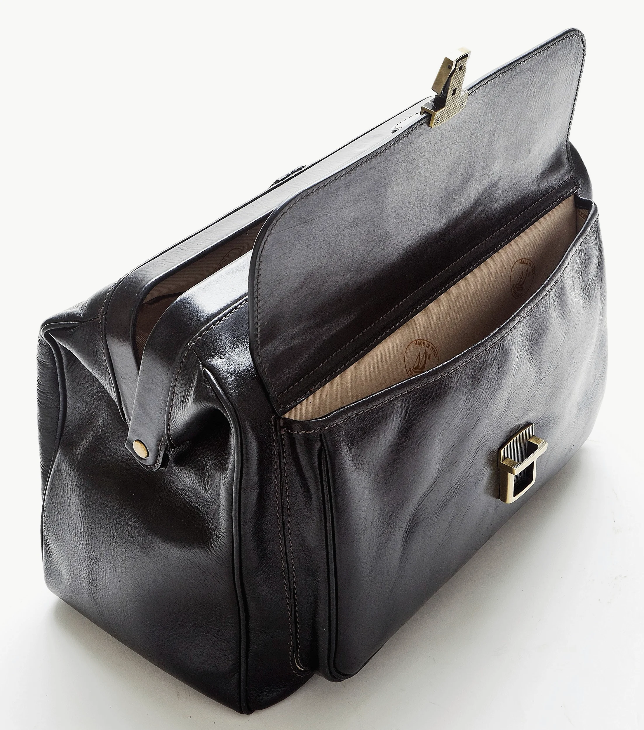 D&D - Sacoches médicaux en cuir véritable anglais Man – D&D0203 Bicolor – Fabriqué en Italie