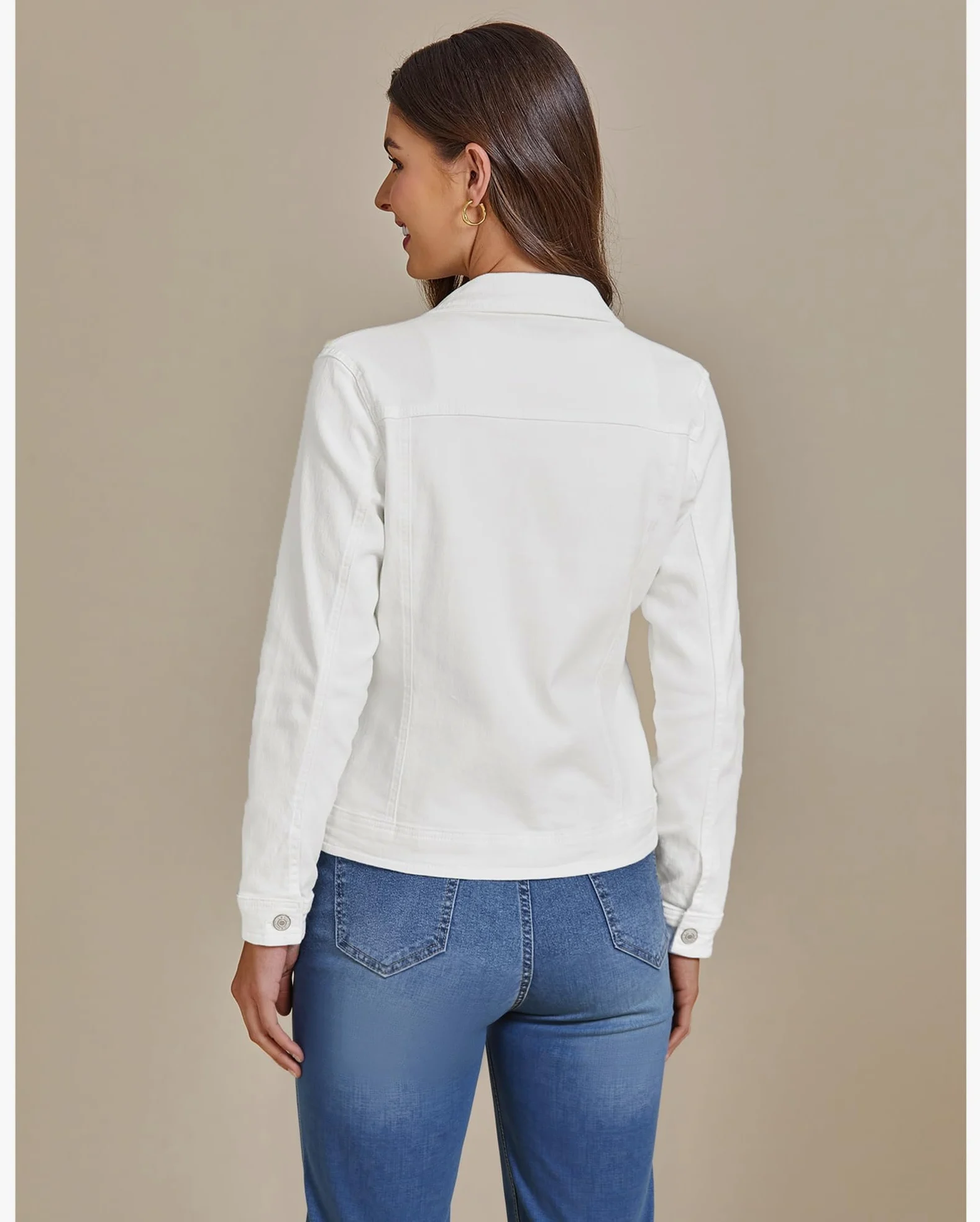 Vetinee Veste en Jean Femme Blouson Jean