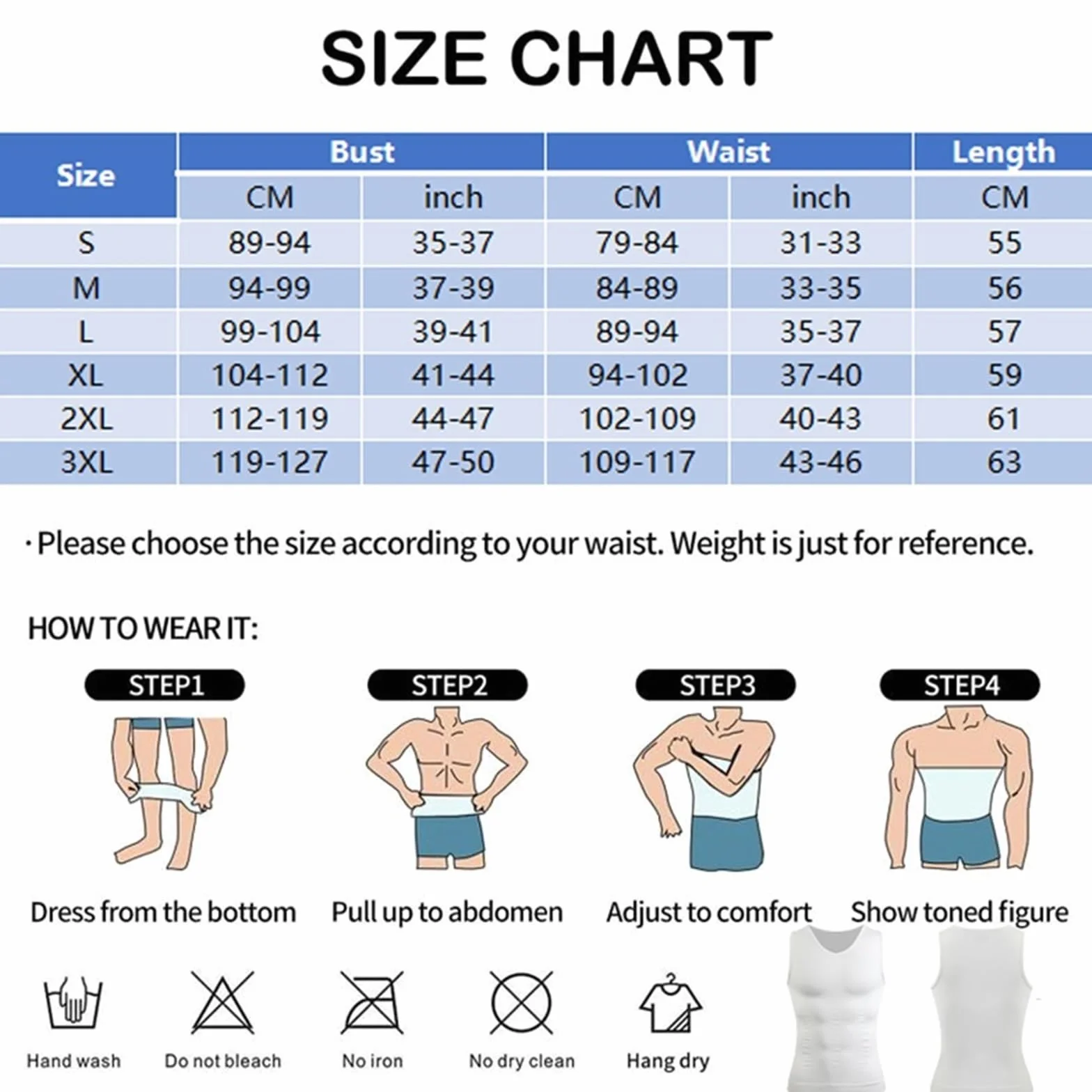 Shapewear pour Homme Lot de 2 débardeurs Compression for Homme, col en V, Gaine Amincissante, Ventre Plat
