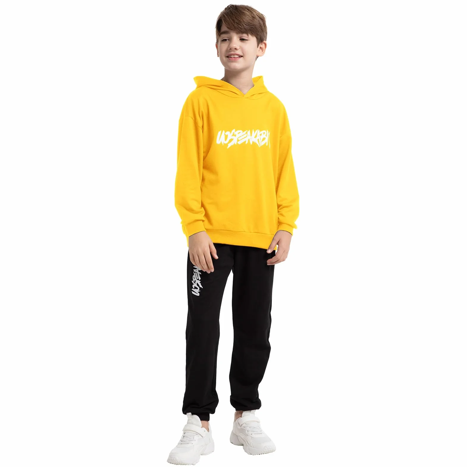 amropi Garçon Ensemble Pantalon et Haut Sweat à Capuche Enfants Set pour 2-15 Ans