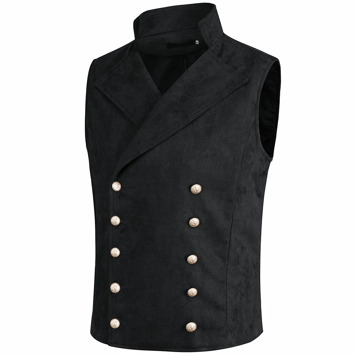 Allthemen Gilet de Costume Homme décontracté à double boutonnage de couleur unie pour le printemps et l'automne avec poches