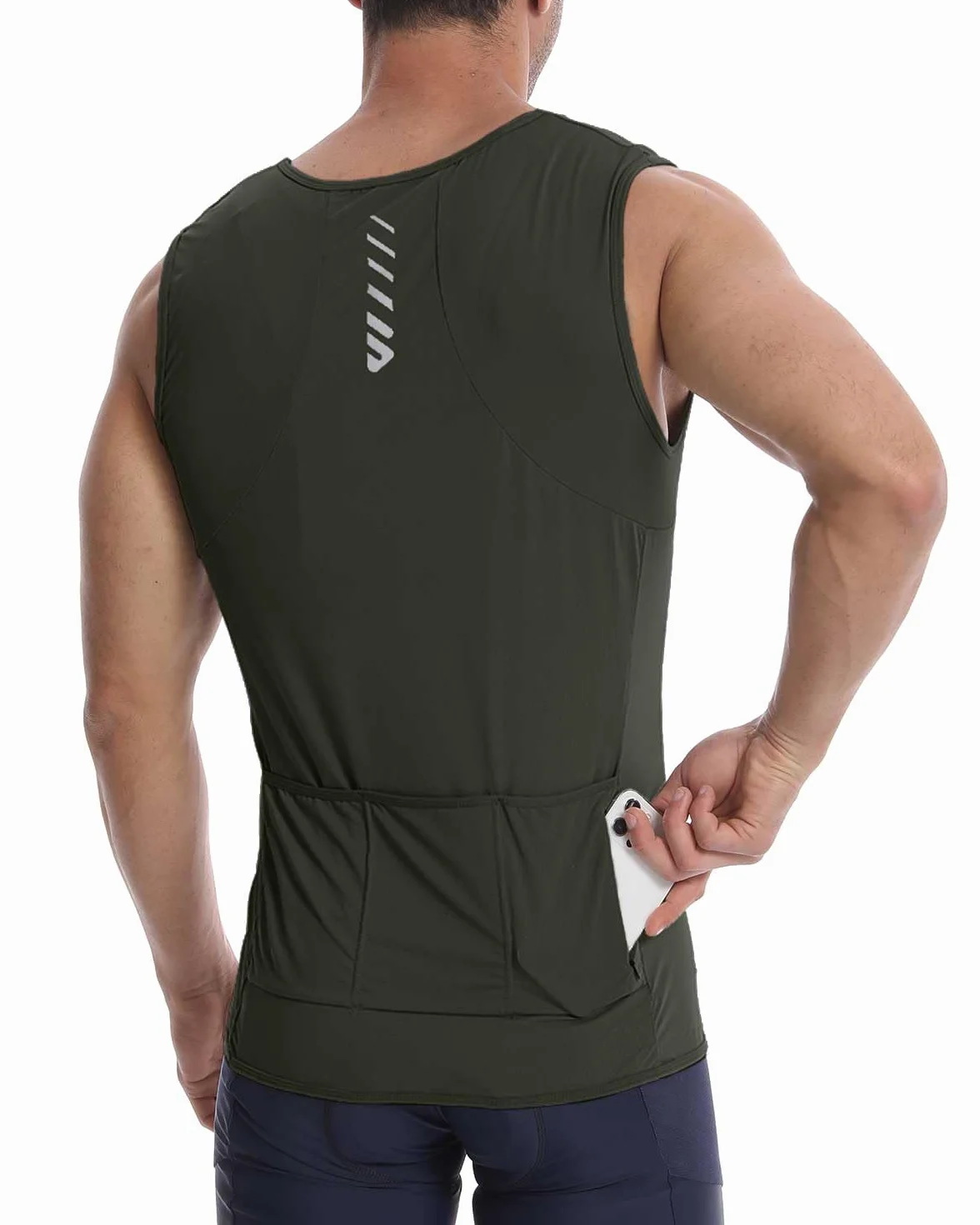 Lo.Gas Maillot de Cyclisme de Course pour Homme, sans Manches, léger et Respirant, avec Poche arrière