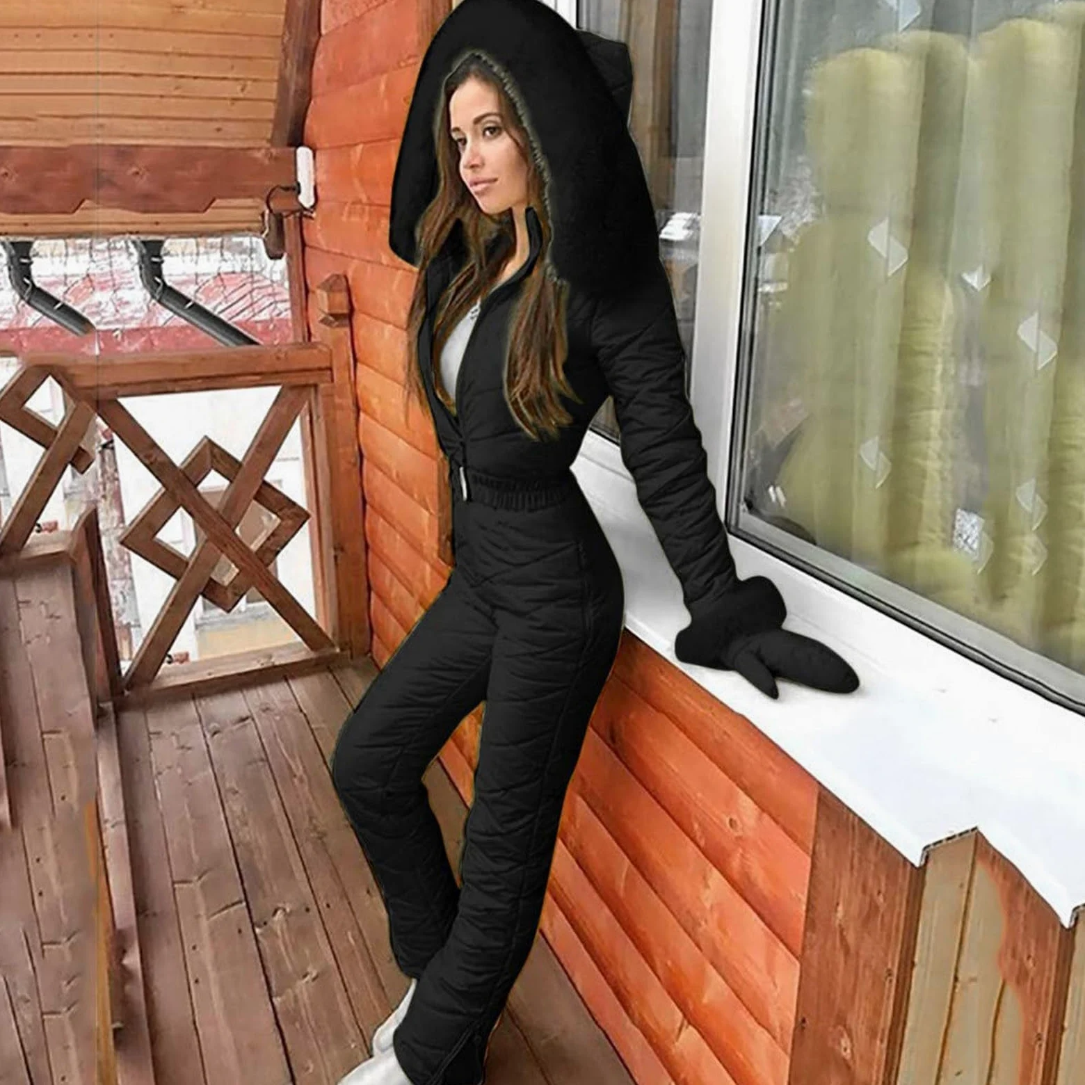 Combinaison Ski Femme, Pantalon De Ski Femme Longue Thermique Tenue Tenue De Sport Neige Manteau Adulte Une Pièce Snowboard Combinaisons Costume 2#