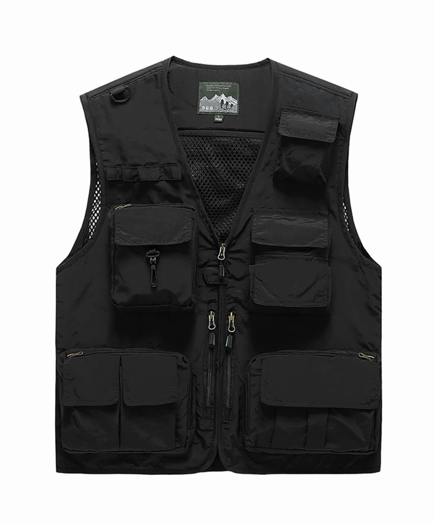 Gilet D'extérieur pour Homme Gilet de Pêche avec Multi-Poches Léger Respirant à Séchage Rapide Veste Sans Manches Vêtements Veste de Sport Photographie Camping Chasse Gilets