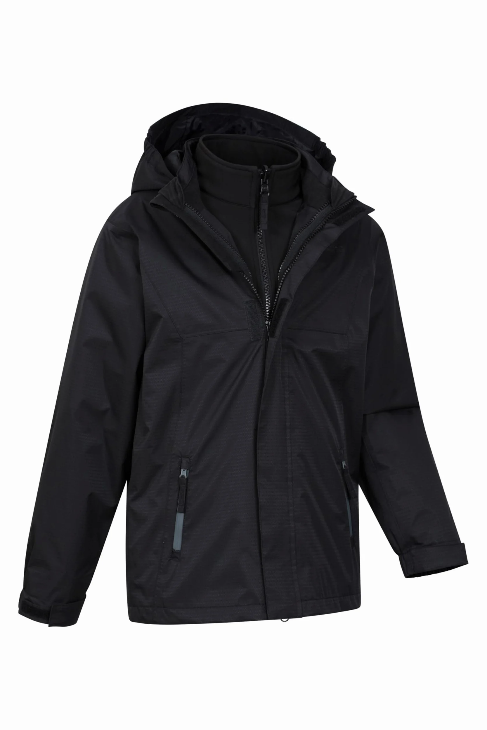 Mountain Warehouse Veste 3 en 1 Bracken Melange pour Enfants - Manteau imperméable, Respirant, Coutures étanches, Doublure en Maille - Printemps été