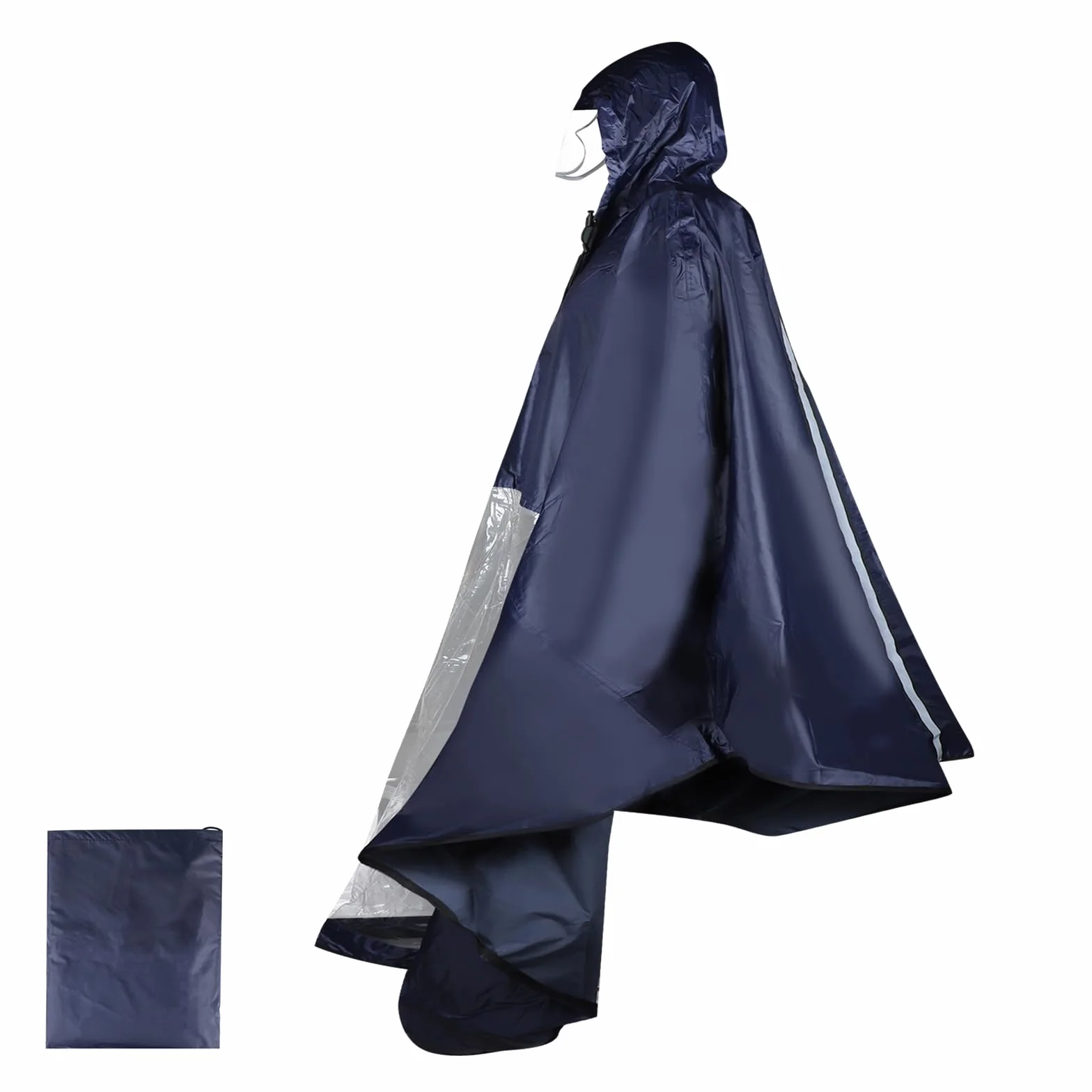 lalago Imperméable à l'eau Cyclisme Capes, Imperméable for Vélo Électrique, Poncho Pluie pour Fauteuil Roulant/Cape, Coupe-Vent à Capuche Cyclisme, Pluie Poncho Vélo