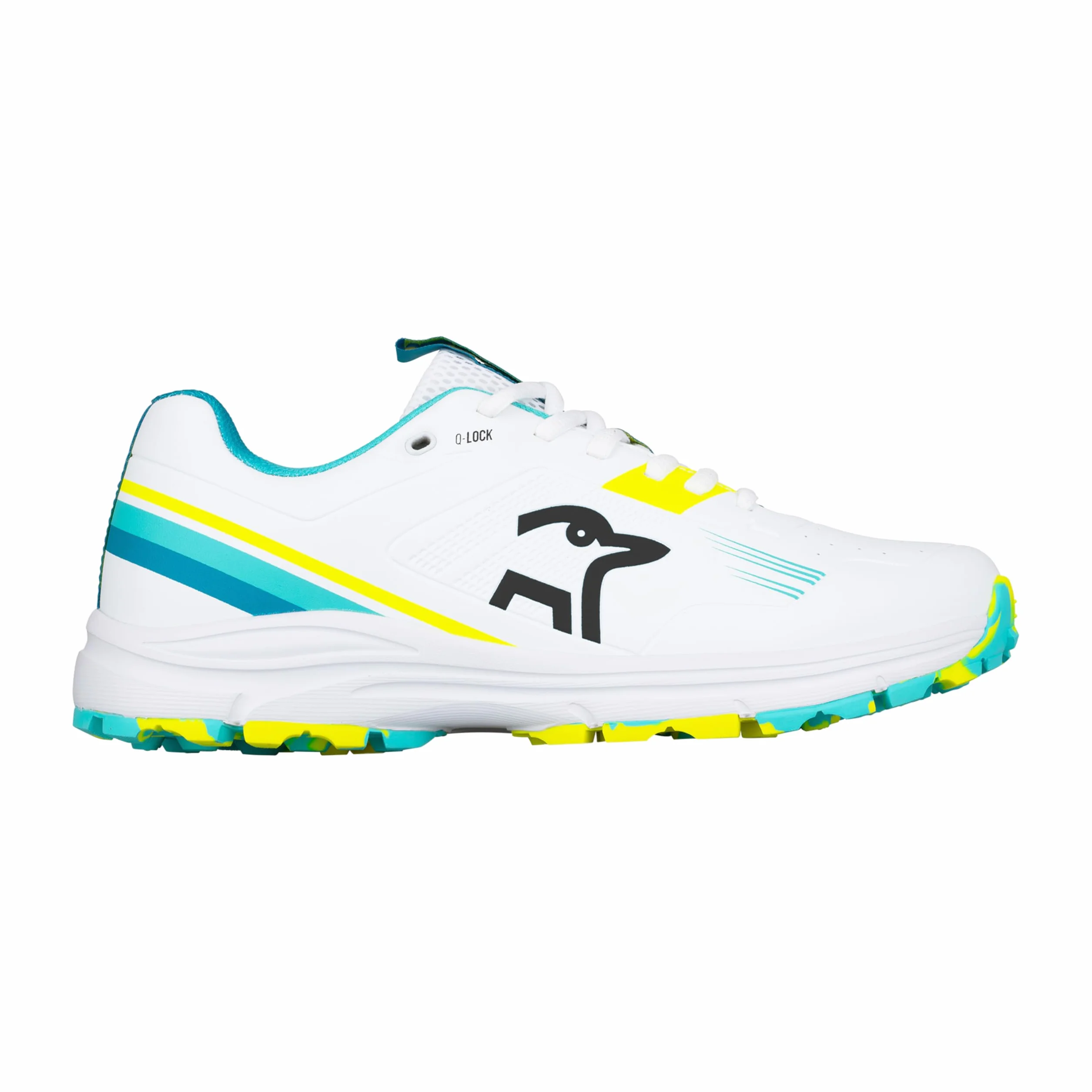 Kookaburra KC 3.0 Chaussure de Cricket avec Semelle en Caoutchouc Aqua/Jaune