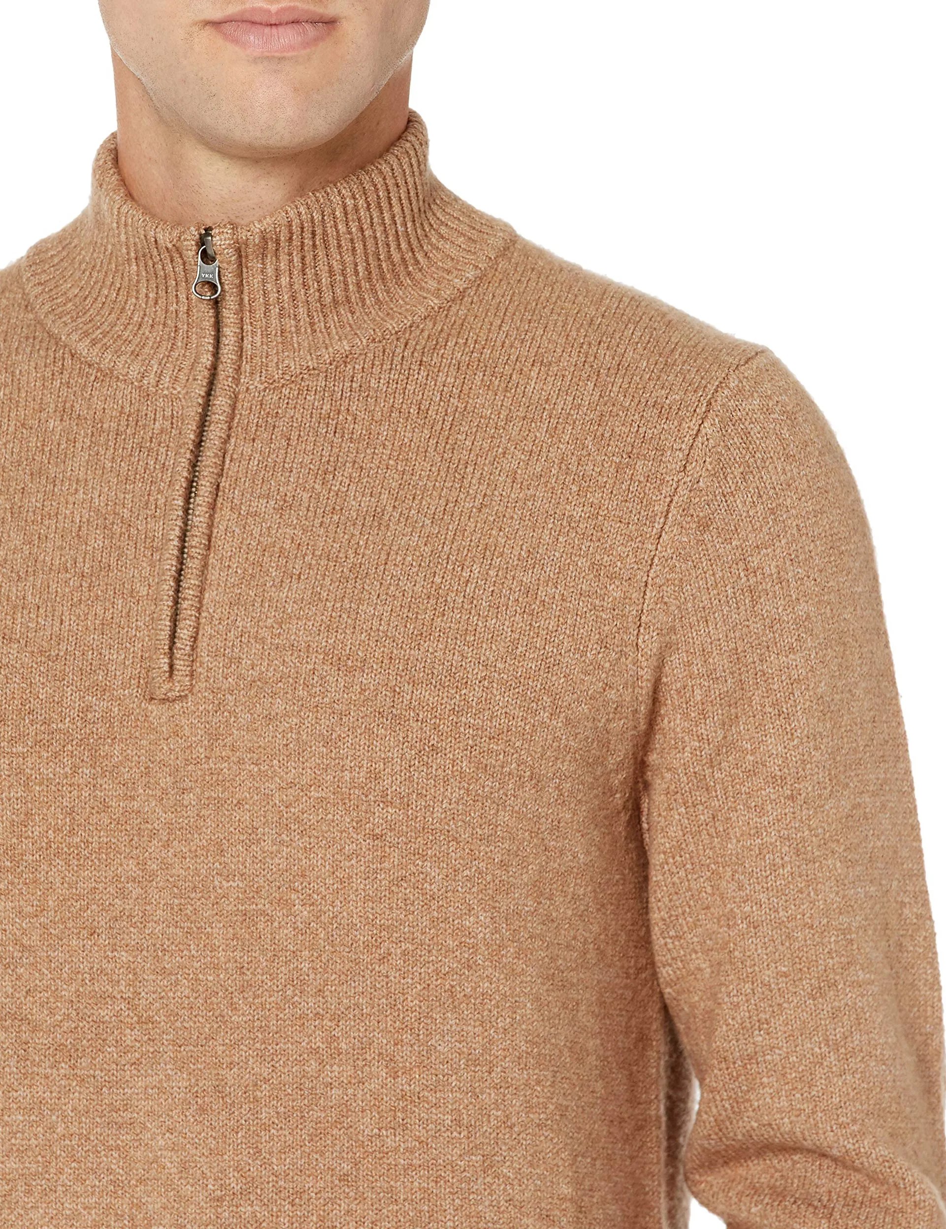 Amazon Essentials Pull à Fermeture Éclair 3/4, à Manches Longues, Doux Au Toucher Homme