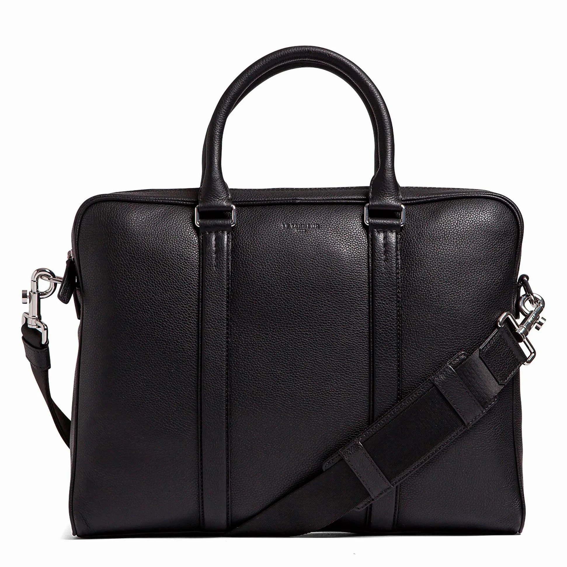 Le Tanneur, porte documents, sac ordinateur 17 pouces, en cuir, charles, homme, poche moussée ordi, poches de rangement, malette, porté main, bandoulière, sac business, travail