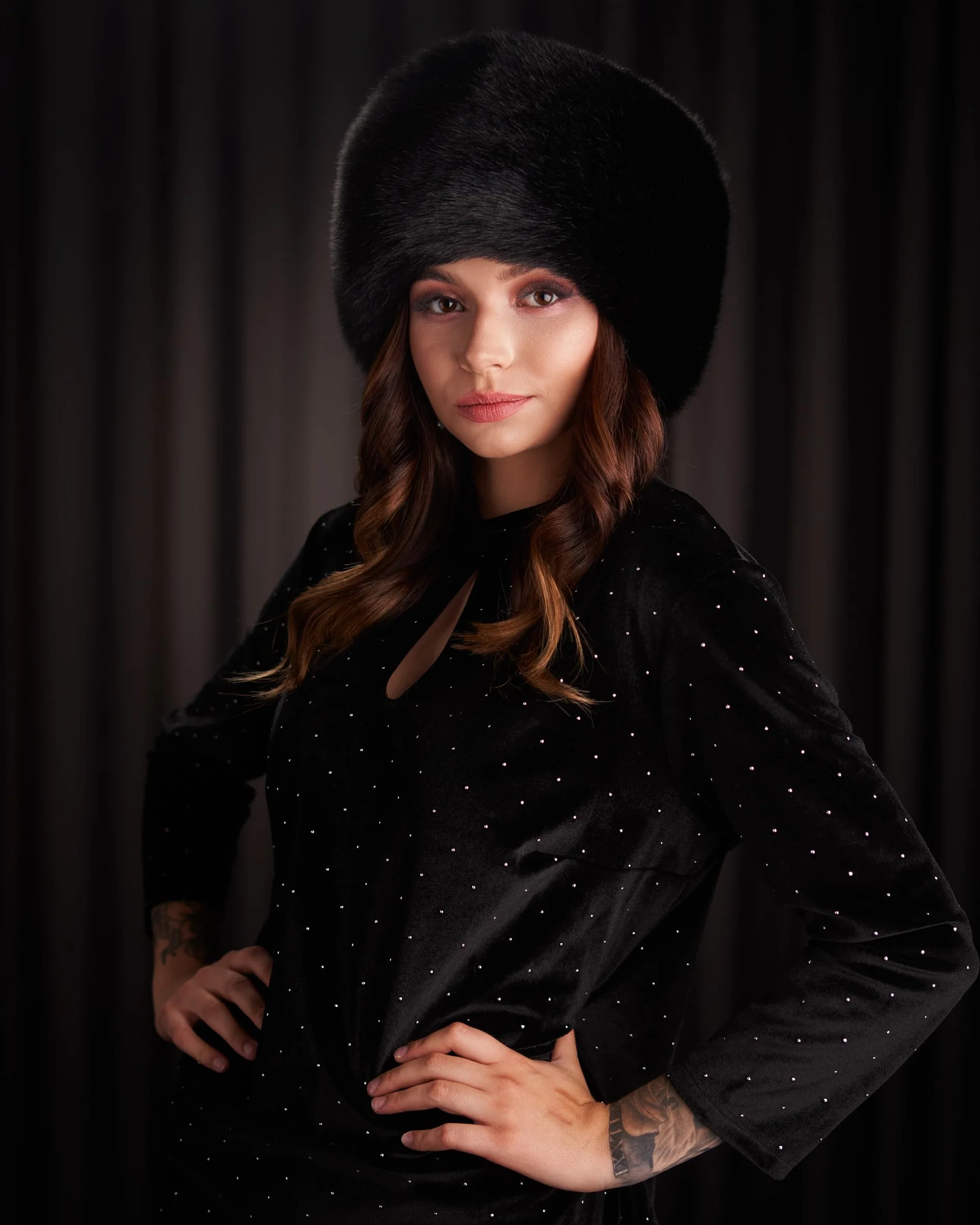 Futrzane Siberian Chapeau Cosaque - Bonnet Fourrure Femme - Chapka Russe Hiver