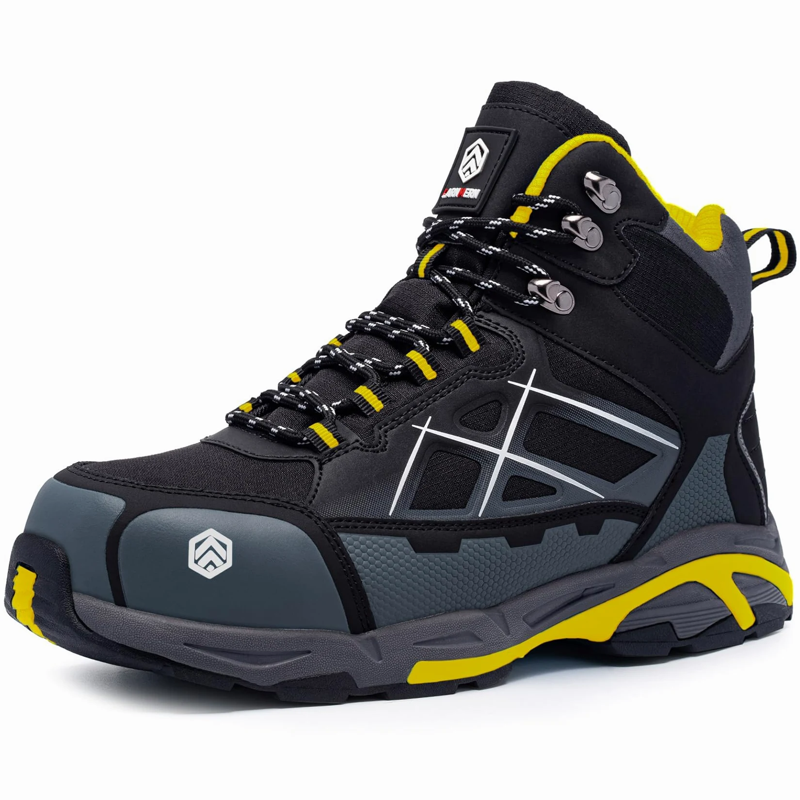 LARNMERN Chaussures de sécurité Hommes Femmes Montante Antidérapant Embout en Acier Antistatique Chaussures de Travail Légère Respirant
