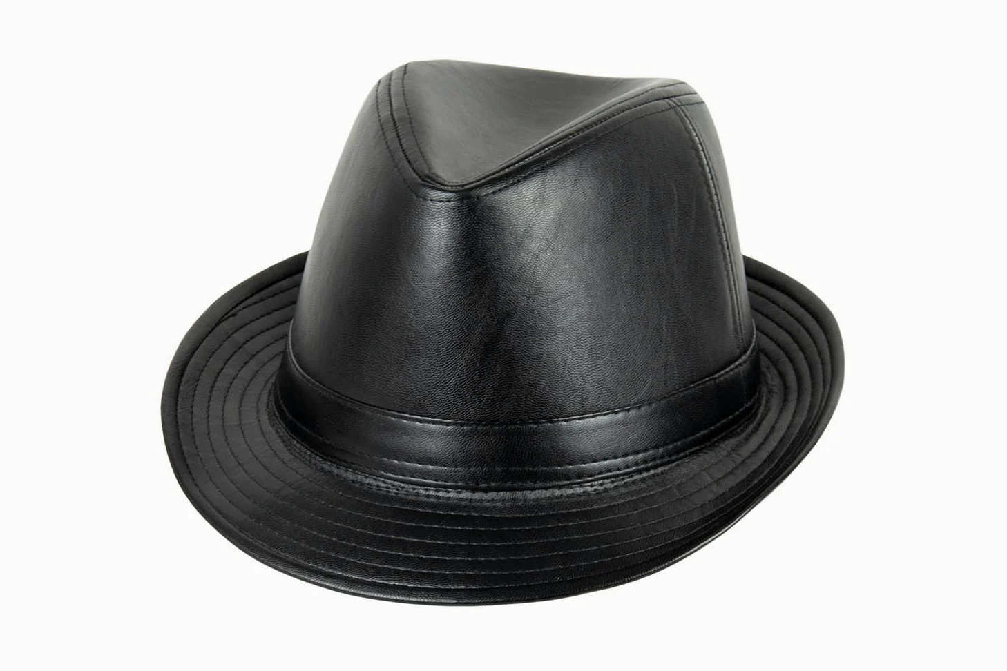 Black Jungle Adam Trilby en Simili Cuir Chapeau des Caraïbes Chapeau de la Havane Chapeau de Pluie Chapeau Chapeau de Soleil Unisexe