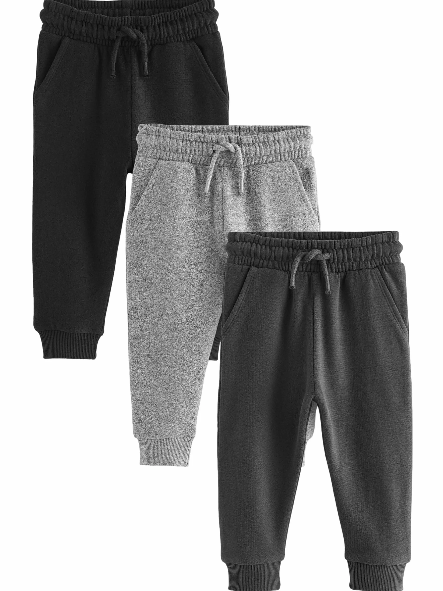 NEXT Garçon Pantalons de Jogging Doux au Toucher, Lot de 3