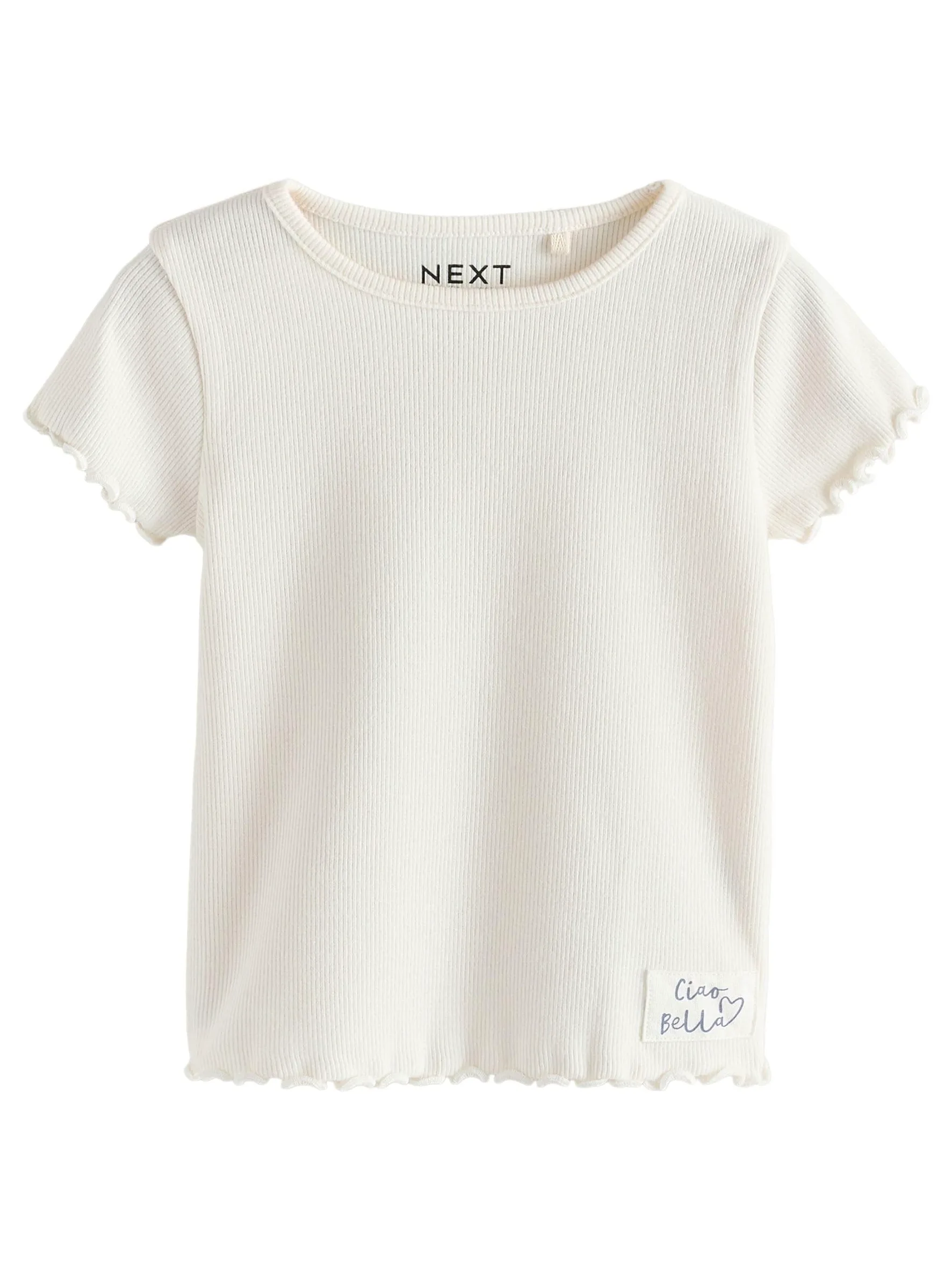 NEXT Fille Haut côtelé à Manches Courtes, Lot de 5