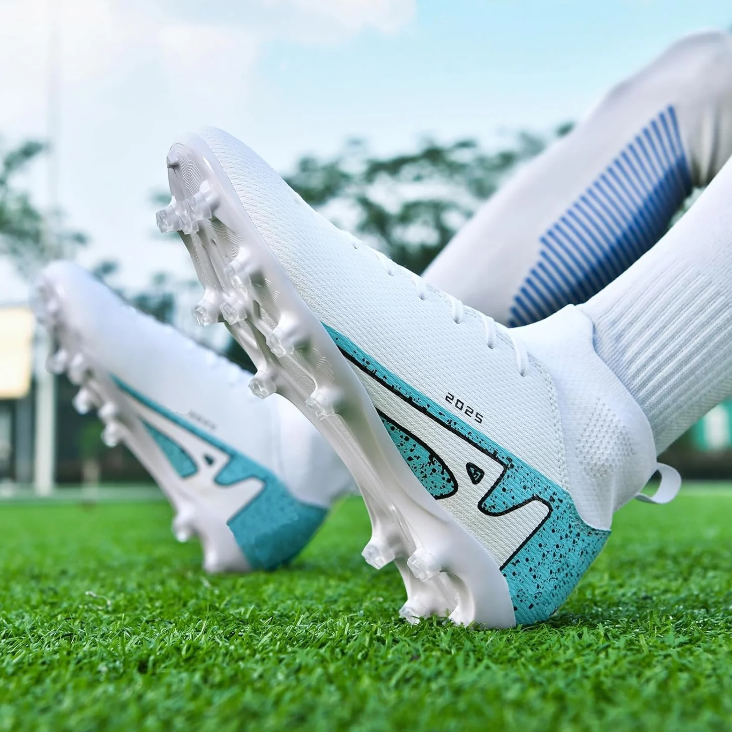 Crampon Foot Homme Chaussures de Football Homme Professionnel Antidérapant Athlétisme Entrainement Football de Crampon Sport