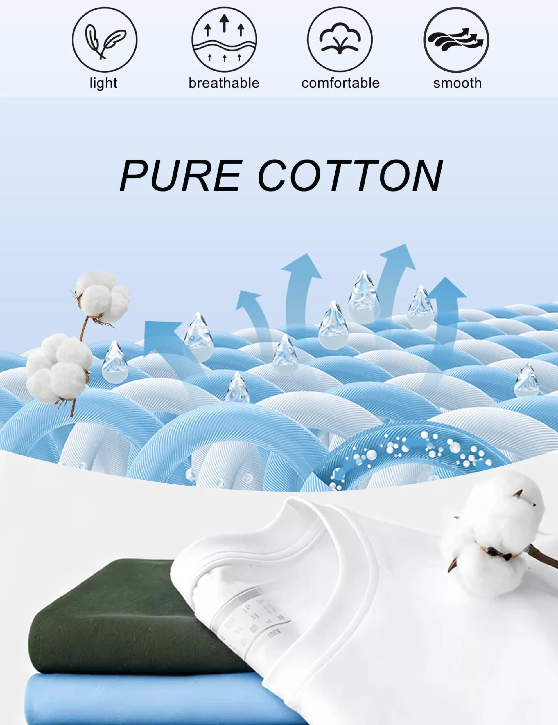MAGCOMSEN Hommes T-Shirt à Coton Manches Longues avec Encolure Ronde Base Décontractée