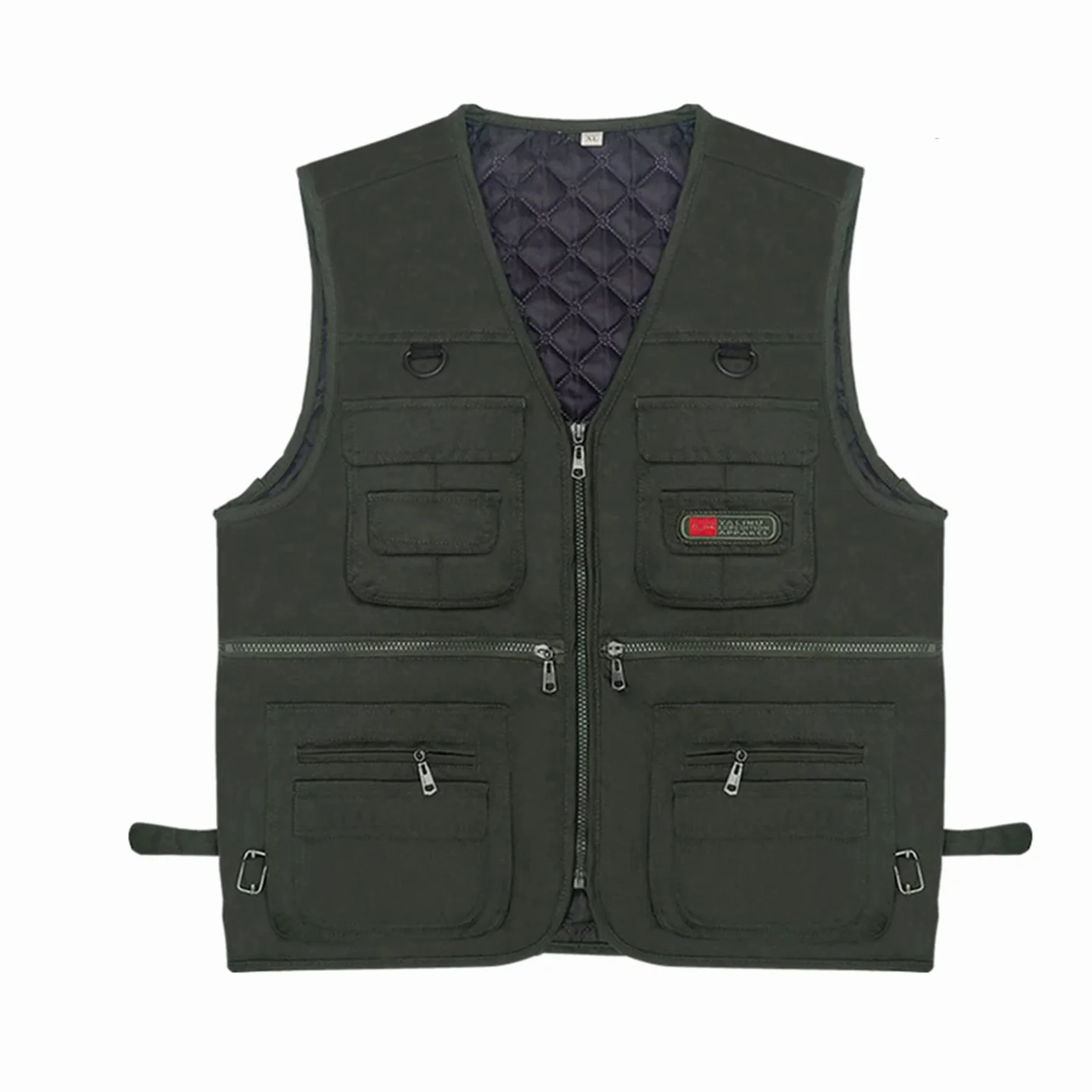 Gilet de pêche pour homme - Gilet d'extérieur multi-poches sans manches - Gilet de chasse pour homme avec de nombreuses poches - Veste softshell légère sans manches - Veste de loisirs - Veste