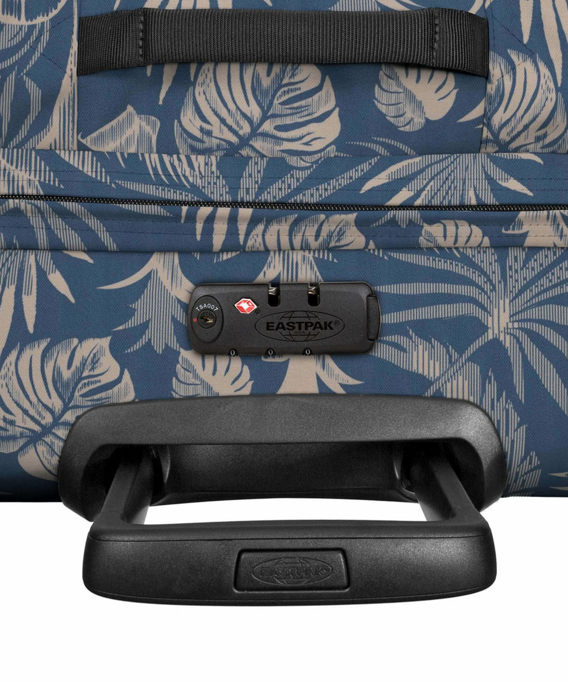 Eastpak Tranverz S Valise Cabine 42L (51 x 32,5 x 24 cm), Bagage à Main à roulettes, léger et résistant, Double Compartiment, poignée télescopique & Serrure TSA - Brize Blue Beige