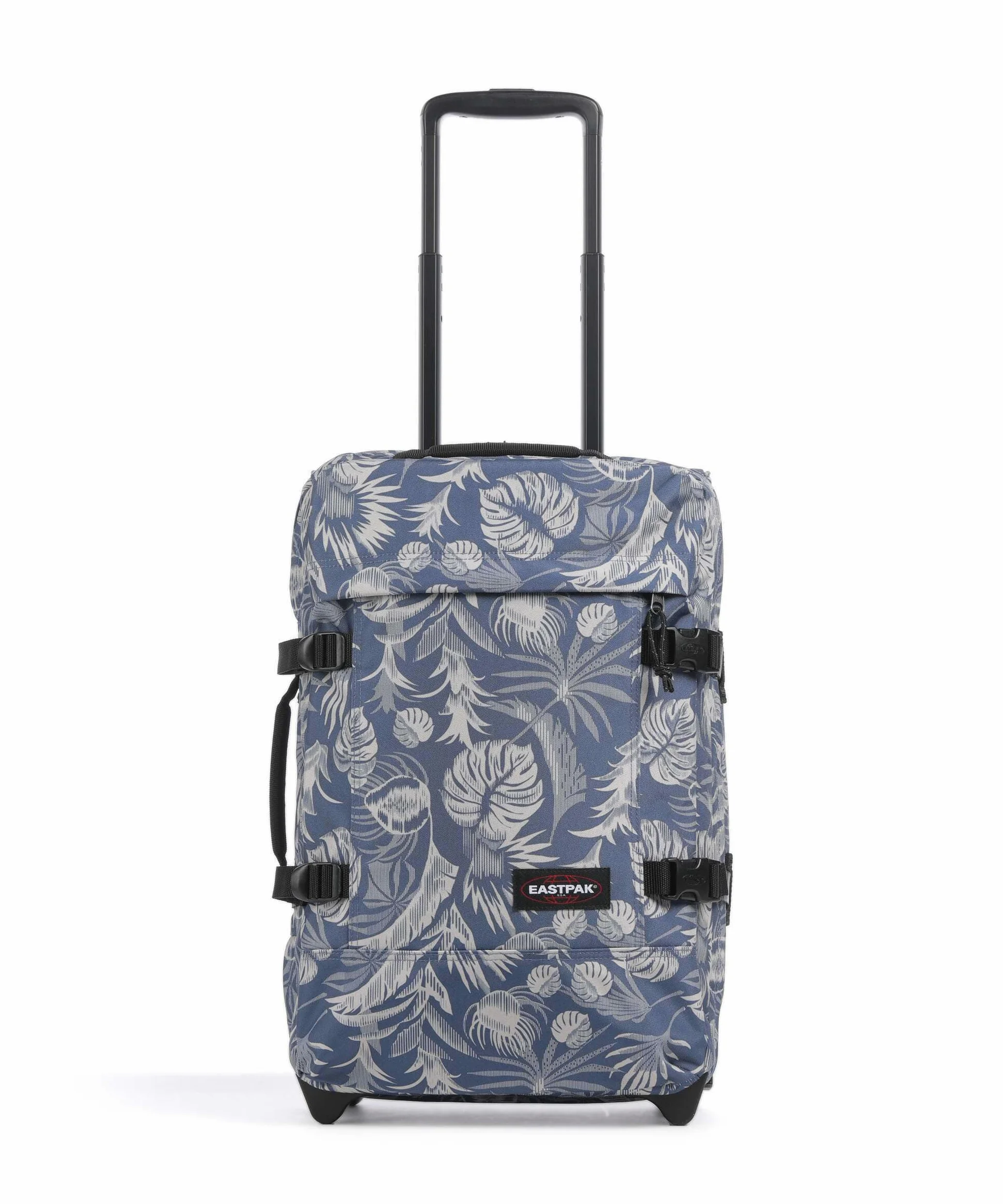 Eastpak Tranverz S Valise Cabine 42L (51 x 32,5 x 24 cm), Bagage à Main à roulettes, léger et résistant, Double Compartiment, poignée télescopique & Serrure TSA - Brize Blue Beige