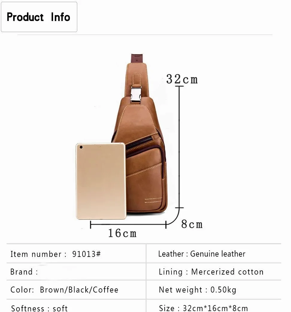 Homme Sacs Portés épaule Tendance Loisir Cuir Veritable Sac Besace