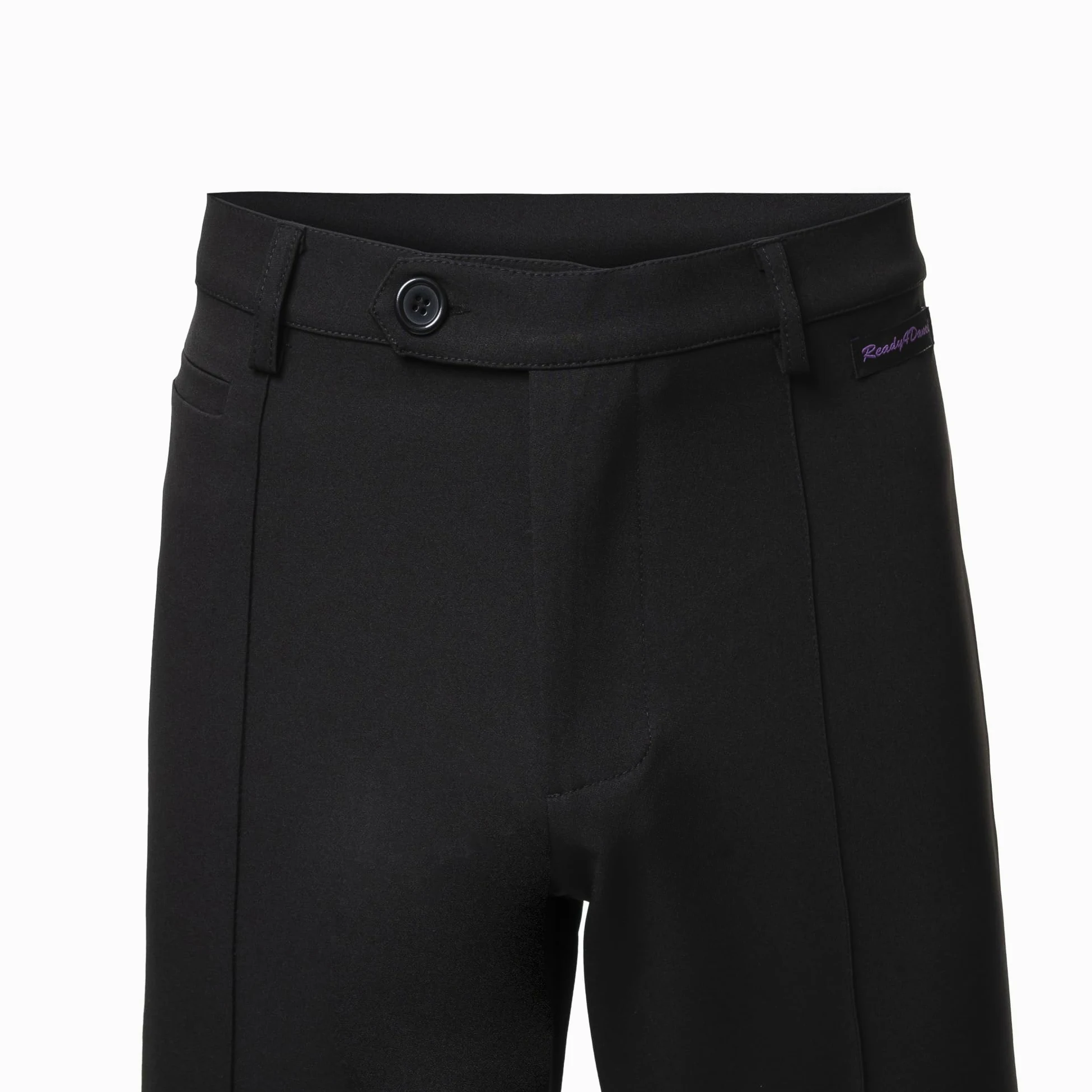 Pantalon homme Slim Fit en tissu technique pour danse de salon, danse standard et danse latino-américaine, avec surpiqûre centrale et poche
