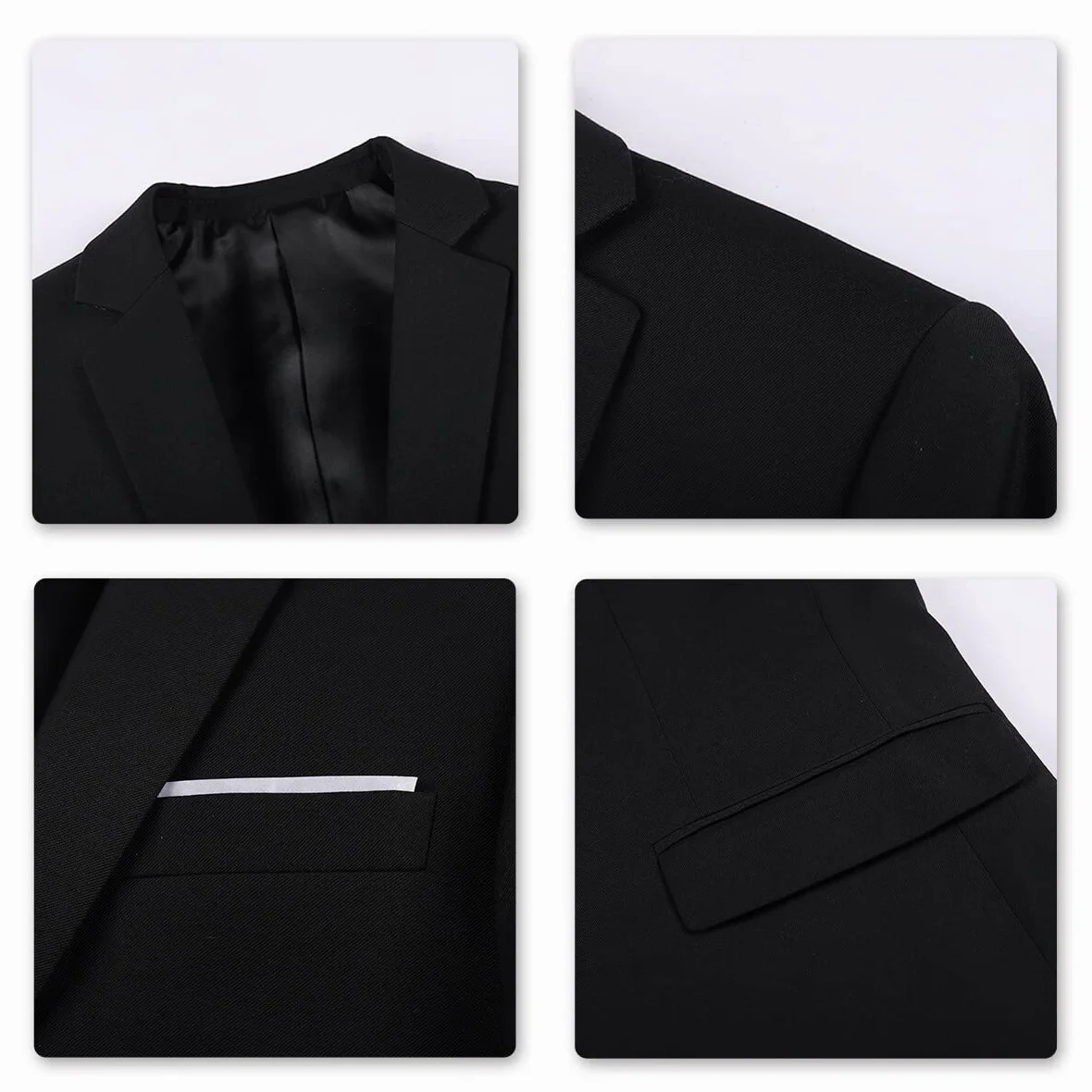 YOUTHUP Blazer Homme Slim Fit Formel avec Deux Boutons Classqiue Veste Couleur Unie Mariage d'affaires Bal