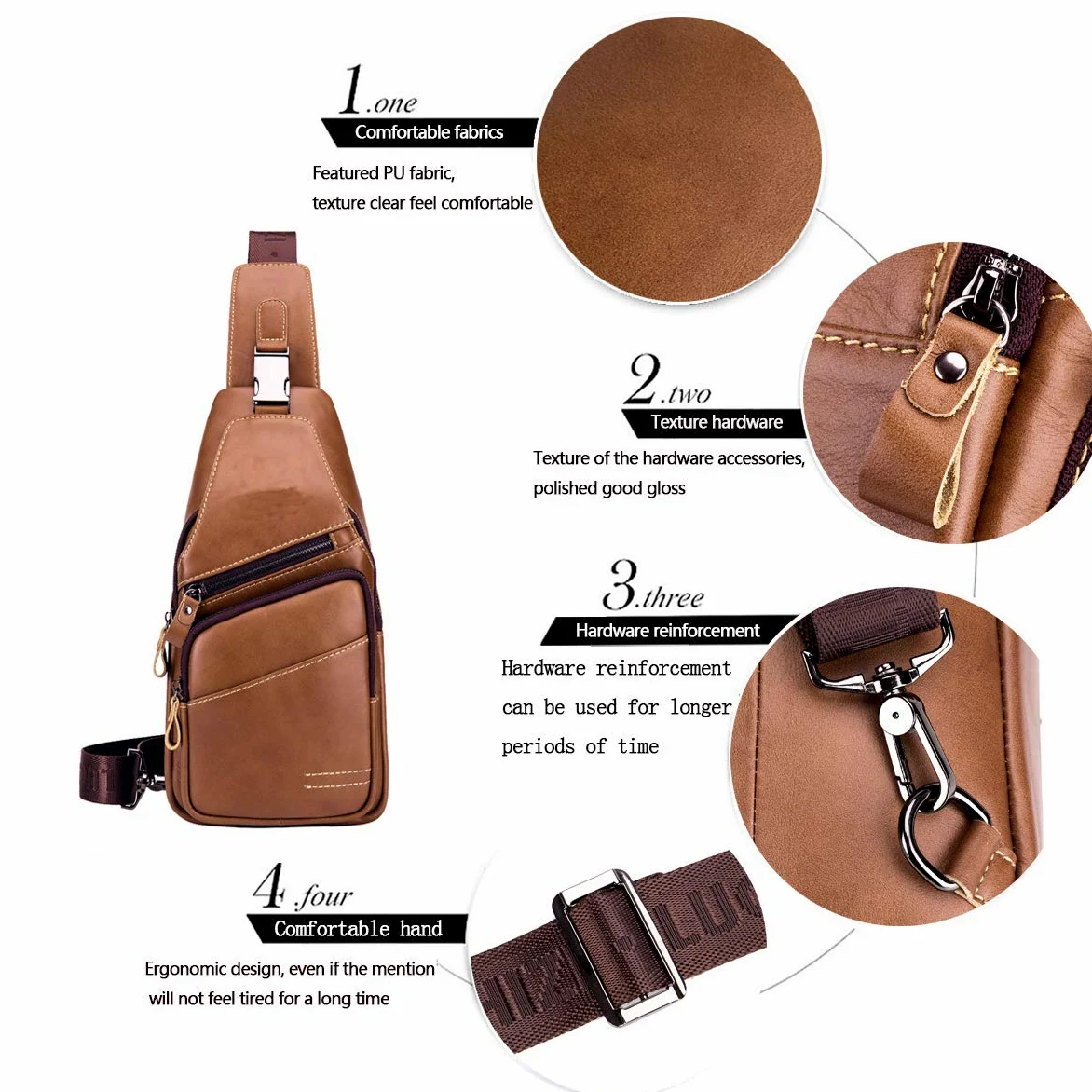 Homme Sacs Portés épaule Tendance Loisir Cuir Veritable Sac Besace