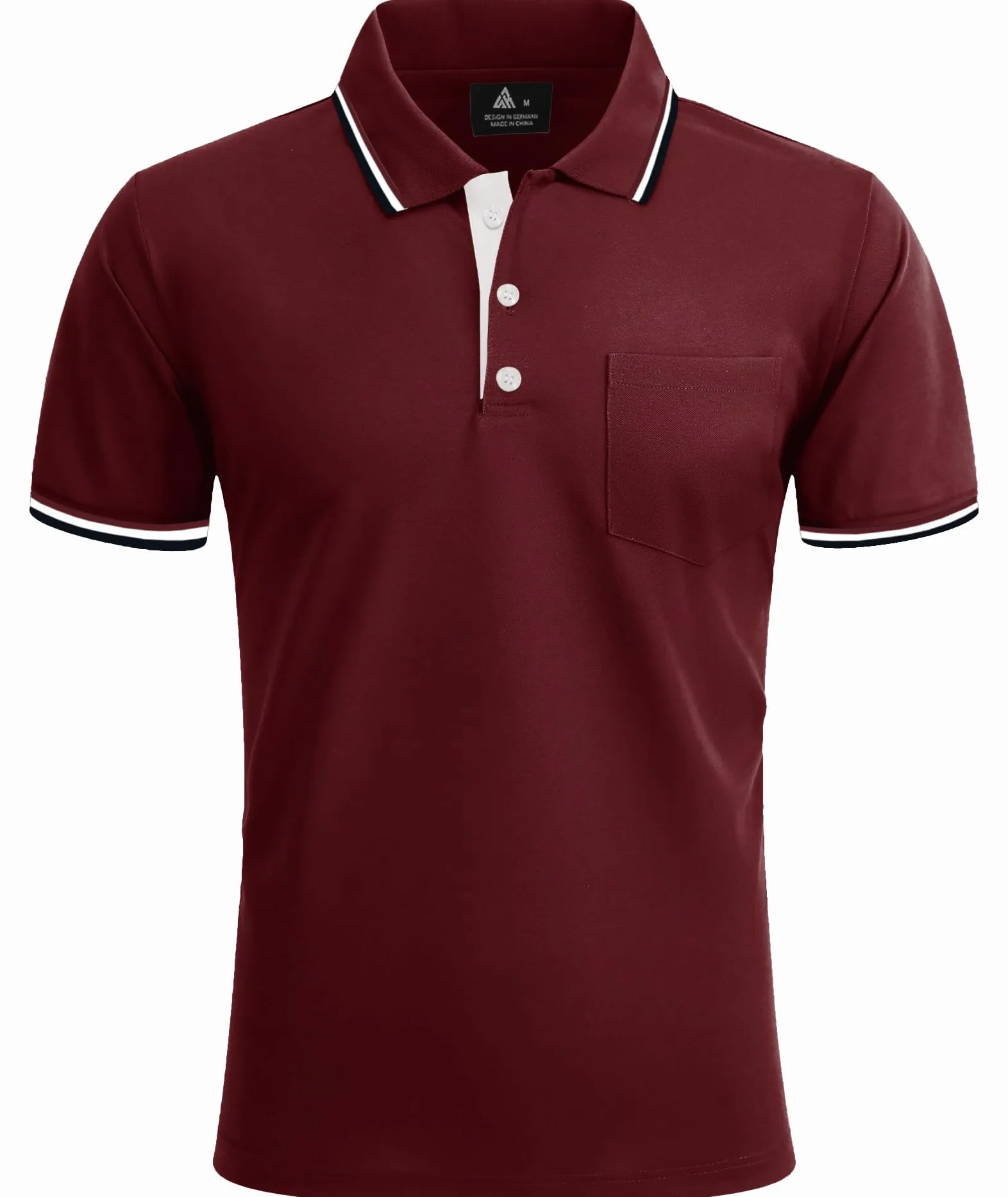 ZITY Lot de 5 Polo pour Homme Polo de Golf Manches Courtes Léger T Shirt pour Les Vacances Travail avec Boutons Printemps été Chemise Respirant