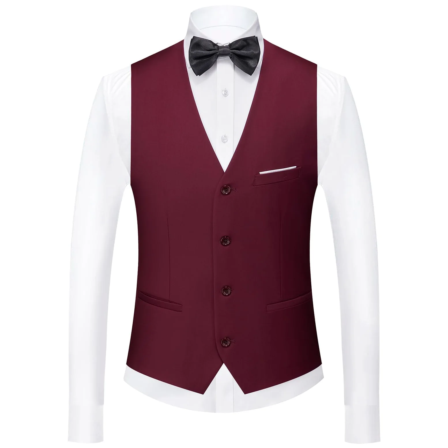 KUDORO Costume Homme 3 Pièces Slim Fit Mariage Business Smoking d'affaires à Un Bouton pour Fête Bal Blazer Veste et Pantalon Gilet