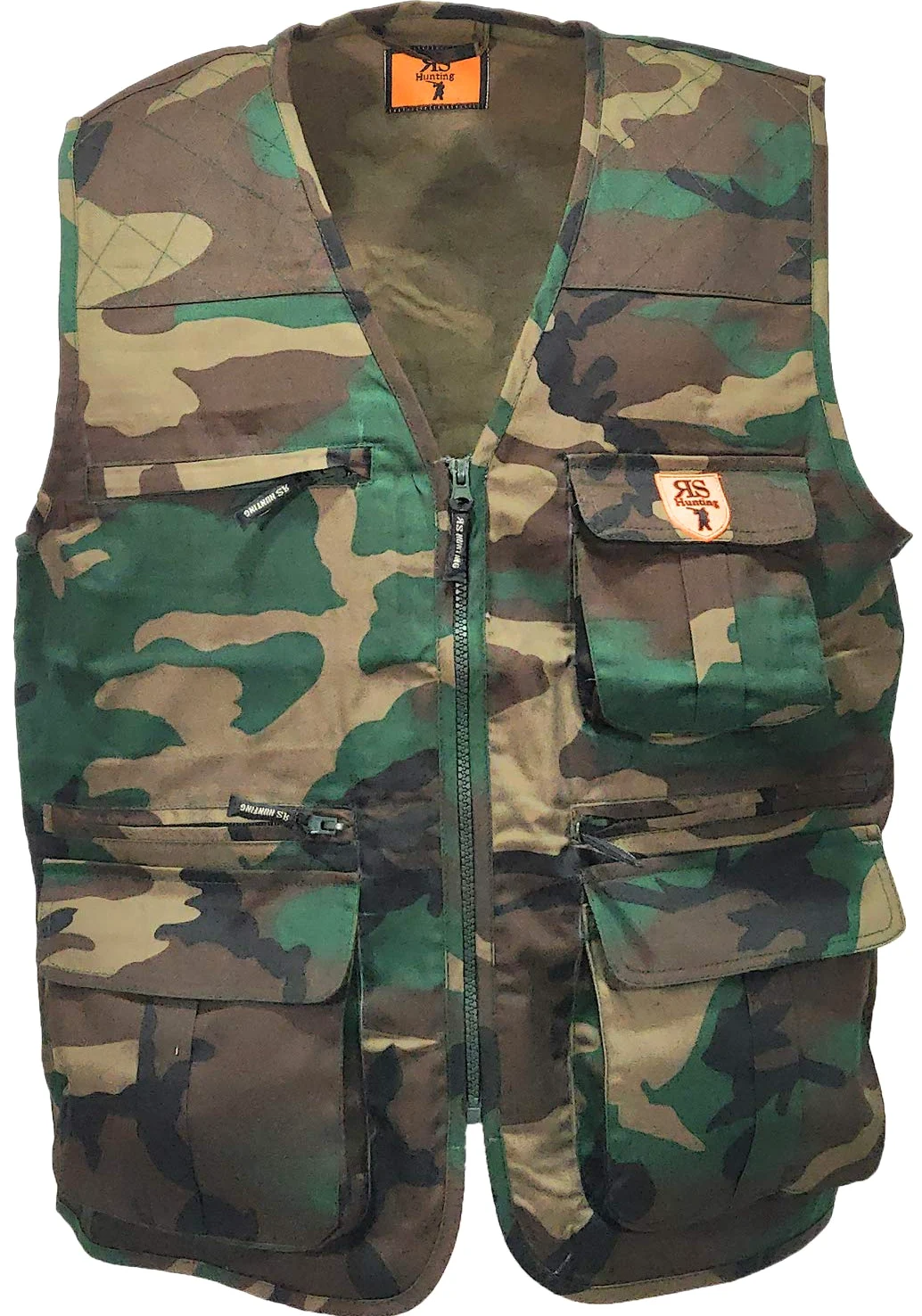 Fratelli ditalia gilet de pêche multi-poches, vert, bleu et camouflage, taille S à 5XL, en coton doublé, poche intérieure avec fermeture éclair, utile pour chasse, pêche, airsoft, temps libre